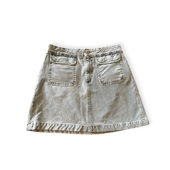 American Eagle Skirt Women 2 Blue Corduroy Mini A Line Preppy School Girl Y2K - Picture 1 of 5